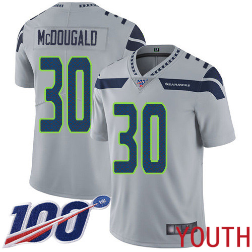 Seattle Seahawks Limited Grey Youth Bradley McDougald Alternate Jersey NFL Football 30 100th Season Vapor Untouchable